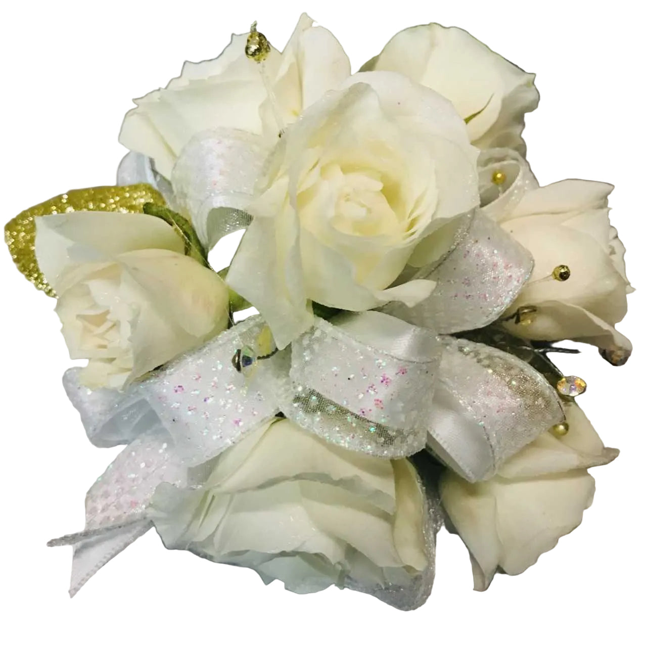 Large Wrist Corsage - White Rose