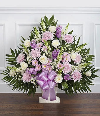 Sympathy Floor Basket - Lavender