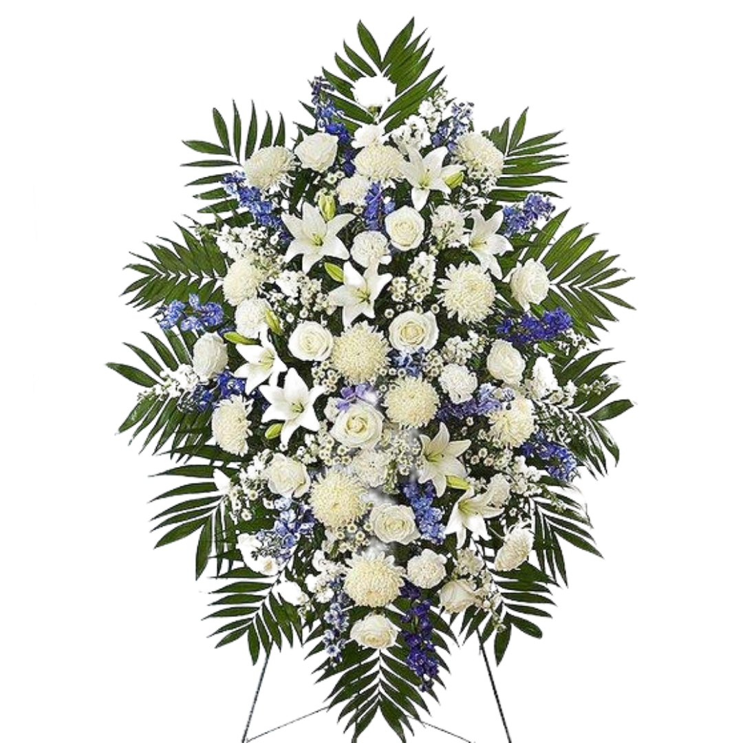 Blue & White Standing Spray