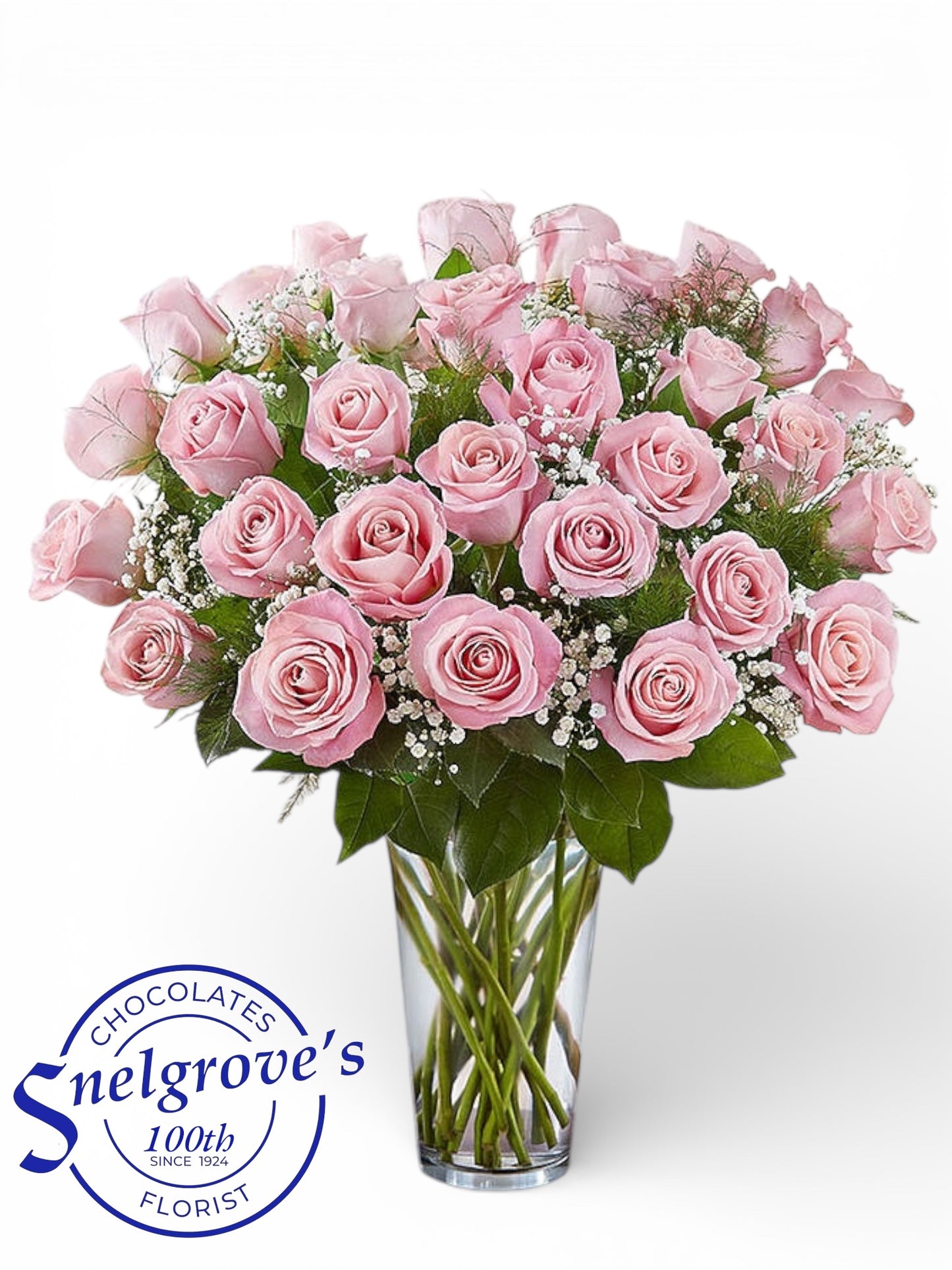 Bountiful Pink Rose Vase