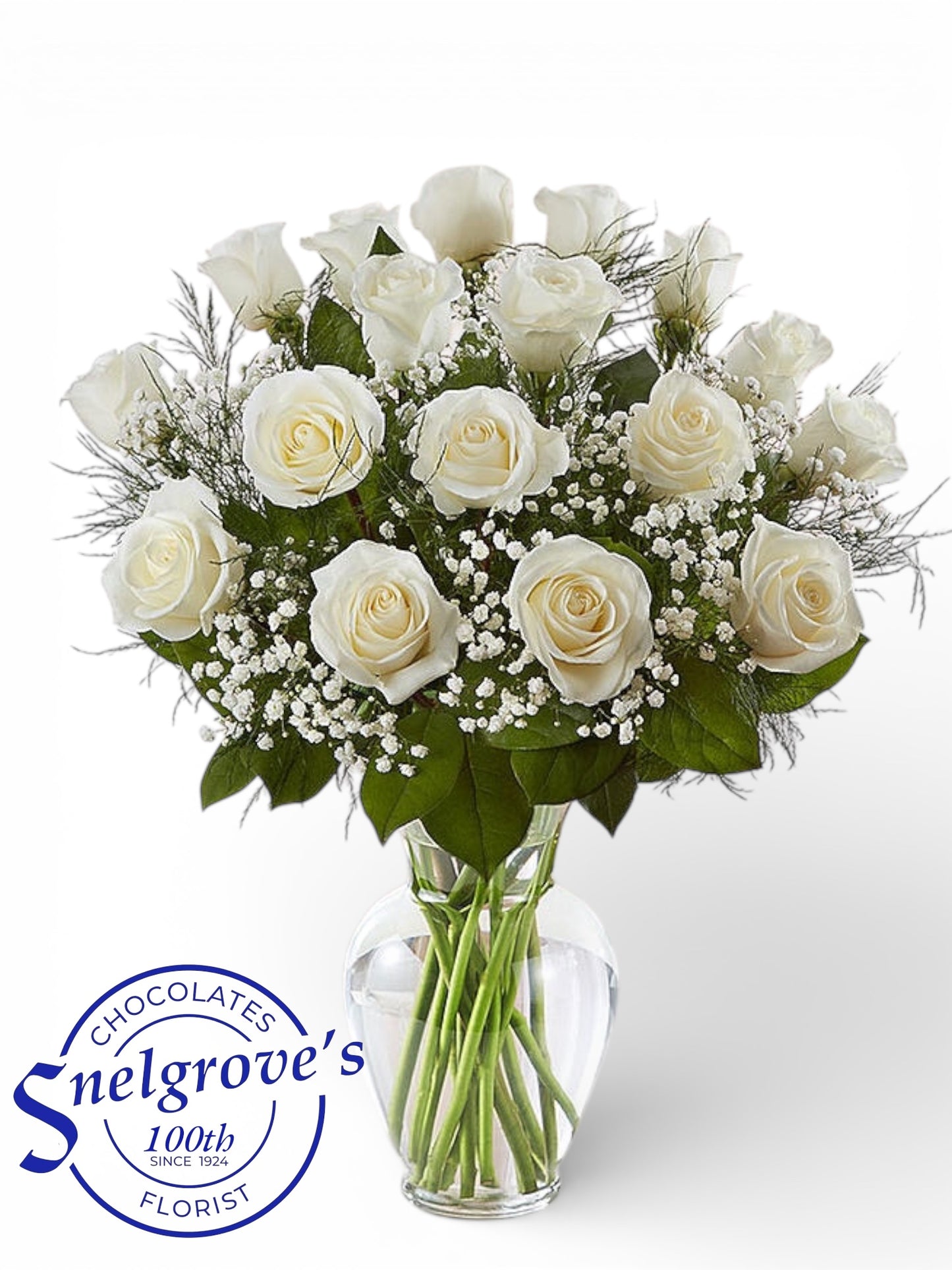 Bountiful White Rose's Vase