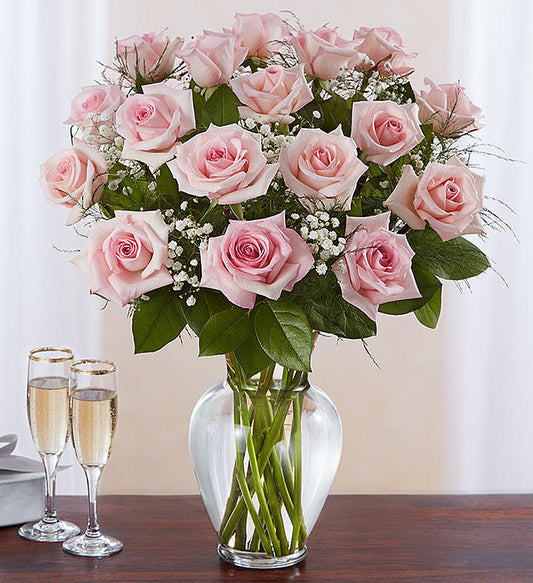 Bountiful Pink Rose Vase