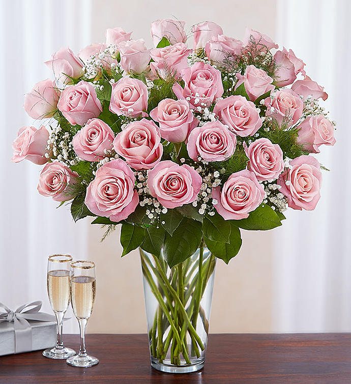 Bountiful Pink Rose Vase