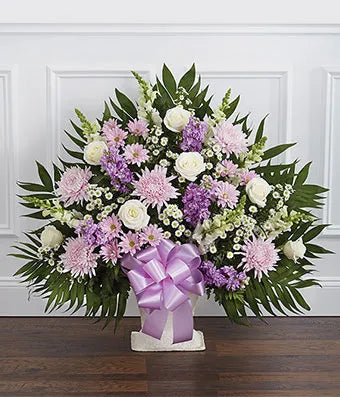 Sympathy Floor Basket - Lavender