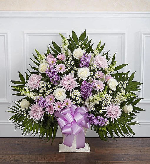 Sympathy Floor Basket - Lavender