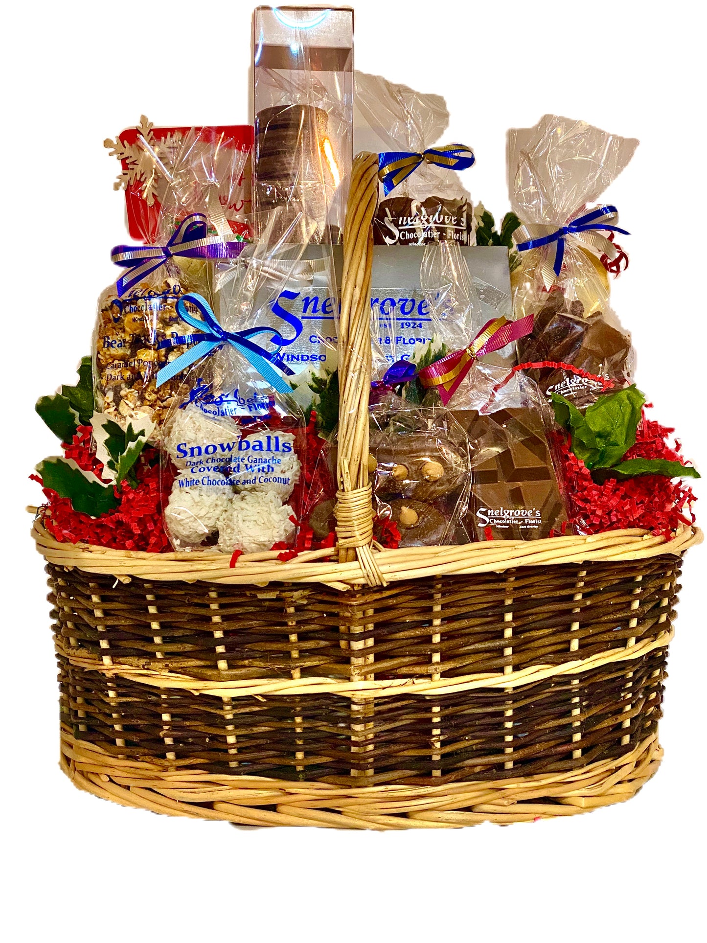 Holiday chocolate basket