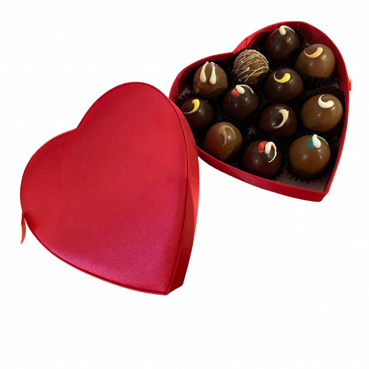 Assorted Truffle Velvet Heart Box